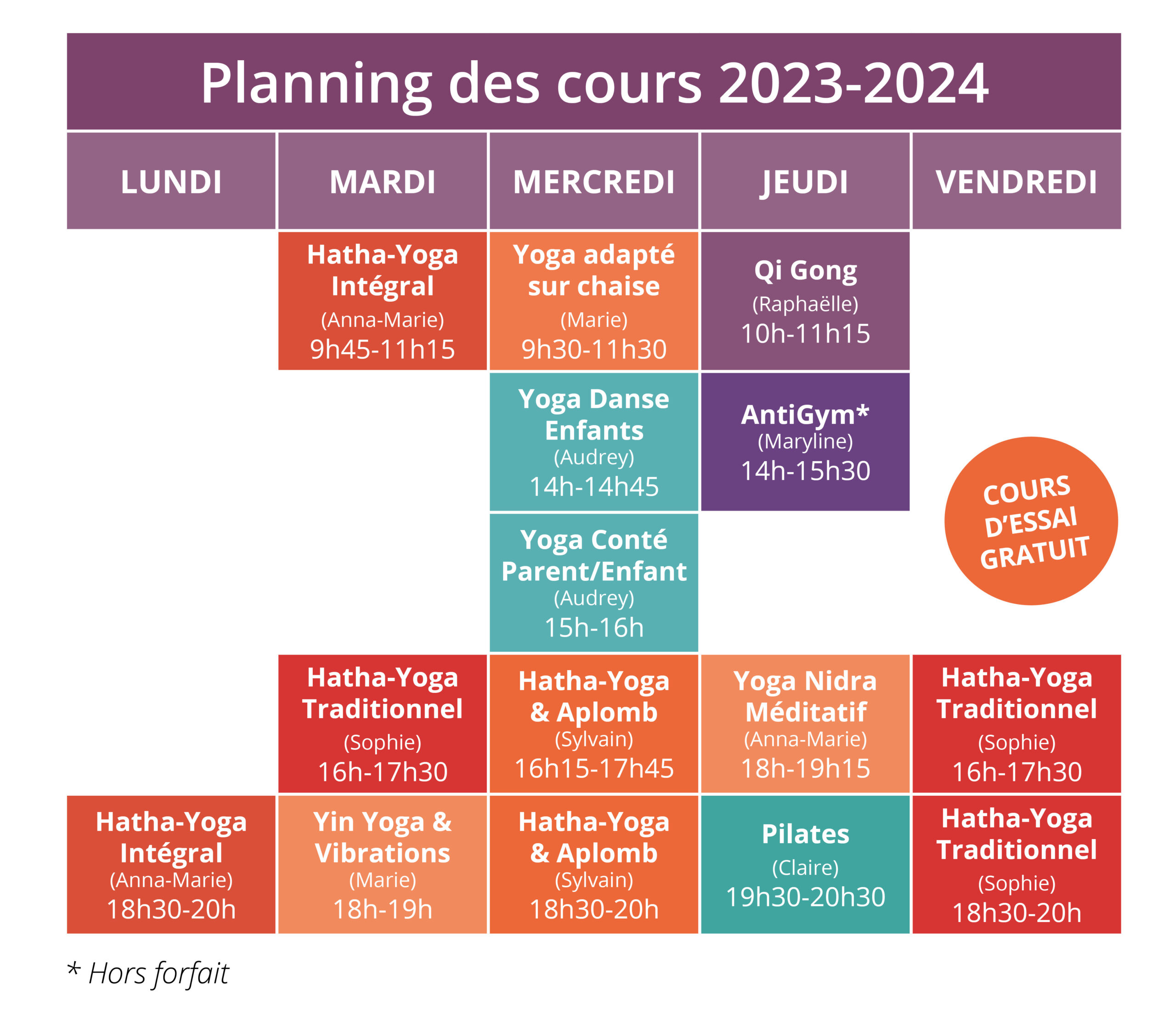 Planning Octobre 2023 site